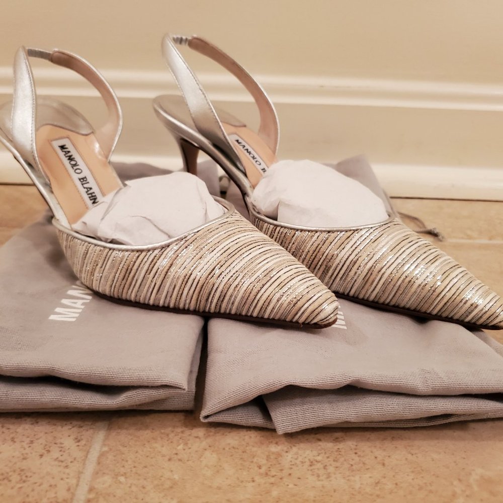 Manolo Blahnik 'Carolyne' Slingbacks, Never Worn